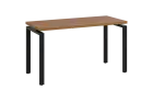 MHPK 36 - 14 stůl kancelářský, kovová podnož černá, deska 36 mm, široký 1400 mm, ořech světlý